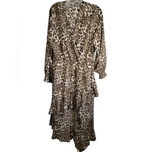 Shein Curve Leopard  Print Dress 2XL